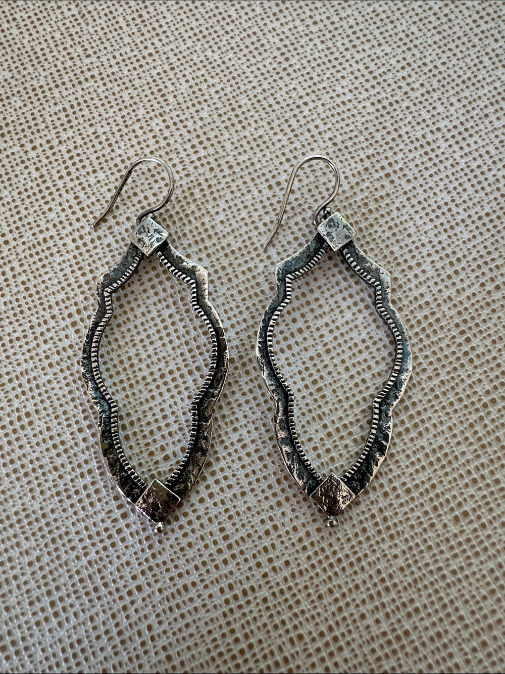Silpada Sterling Silver Textured Openwork Drop Earrings